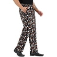 thumbnail image 2 of Unisex Printed 100% Cotton Men Women Chef Pants Trouser with Draw String for Food Service, Bakers and Culinary Professional Sizde M, 2 of 3