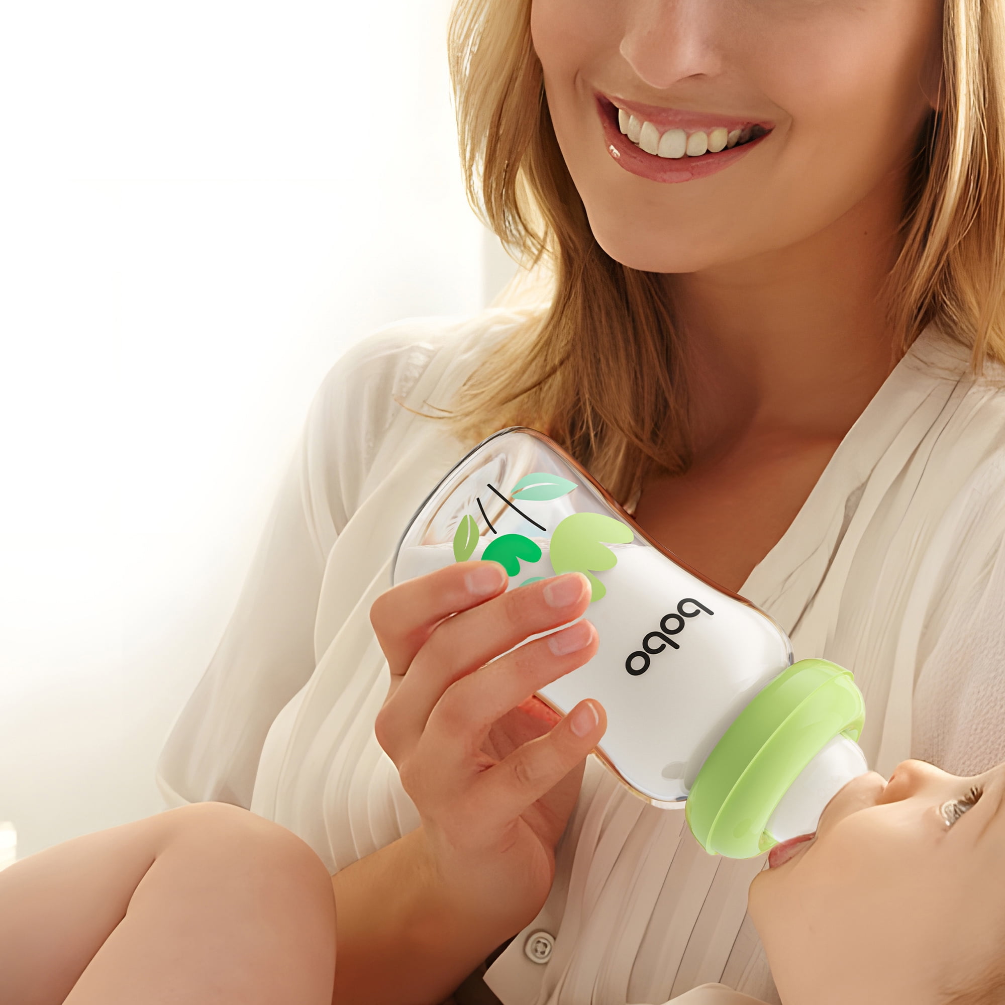 YOHKOH Natural Baby Bottles Sets with Level S Nipple,0m+(5.4oz (Pack of 4)Green)