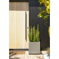 thumbnail image 5 of Veradek Block Series Cube Small 18" Plastic Planter - Gray, 5 of 17