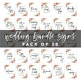 thumbnail image 5 of Koyal Wholesale Pink Burgundy Florals Wedding Signs Bundle Set for Ceremony, Reception Decor Signage, 8.5 x 11", 30-Pack, 5 of 5