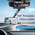 thumbnail image 4 of HLONK 360° Car Phone Holder Rotatable And Retractable Rearview Mirror Mount  for Cell Phone GPS, 4 of 7