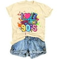 thumbnail image 4 of Womens Summer Tops 2026 Spring Short Sleeve Casual Trendy Tees Crew Neck 90's Print Vacation T Shirts, 4 of 4