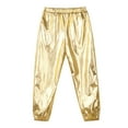 thumbnail image 3 of YONGHS Kids Girls Glossy Metallic Hip Hop Dance Pants Street Dance Trousers 6-16, 3 of 7