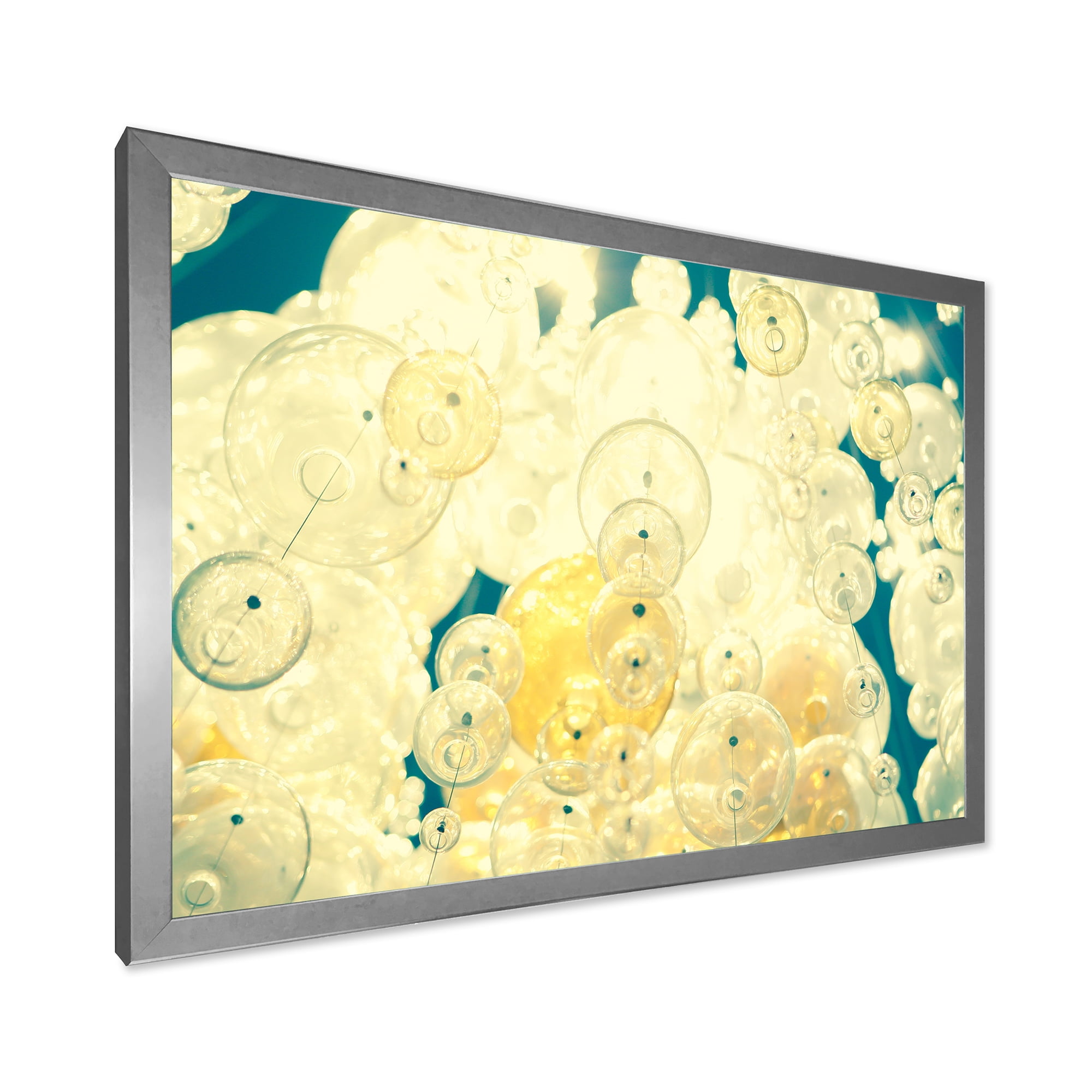 Designart 'Chandelier In The Form of Balls Abstract Art II' Modern Framed Art Print
