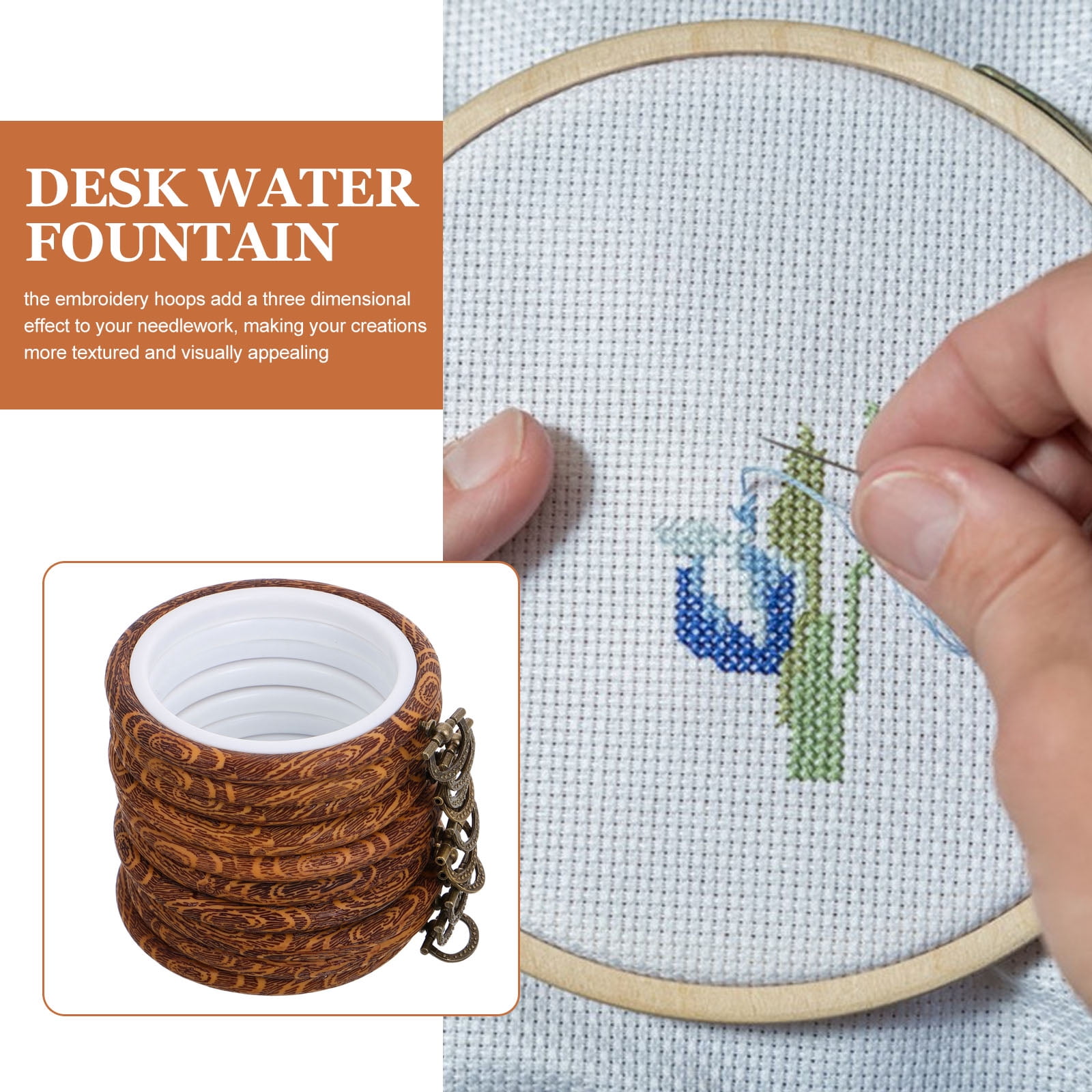 AURARMLET Versatile Embroidery Hoops Portable and Durable for Various Projects 10Pcs
