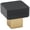 Black, variant on Alno A2855-MB Quadrato 1-1/4" Smooth Square Cabinet Knob / Drawer Knob - Black