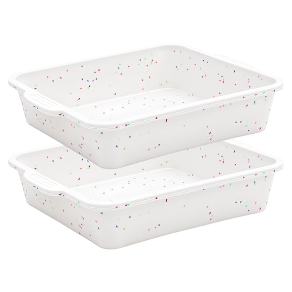 CAKETIME 8 inch Silicone Square Cake Pan with Metal Reinforced Frame Set of 2, Nonstick Silicone Brownie Pans