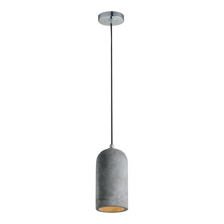 

American Home Classic Vida 1-Light Solid Concrete Stone Pendant in Gray