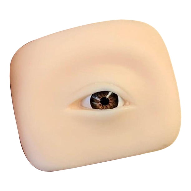 Práctica de maquillaje Modelo de ojos Herramienta de maquillaje para entrenar cejas Práctica Piel Profesional 5D Práctica Silicona Maquillaje de ojos , Marrón Izquierdo Baoblaze Eye Practice Silicona