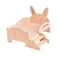 thumbnail image 3 of Mini cama de madera para muñecas BJD, juguete de desarrollo, accesorios fotográficos de dibujos animados con forma de animal Conejito 29x18x12cm, 3 of 9