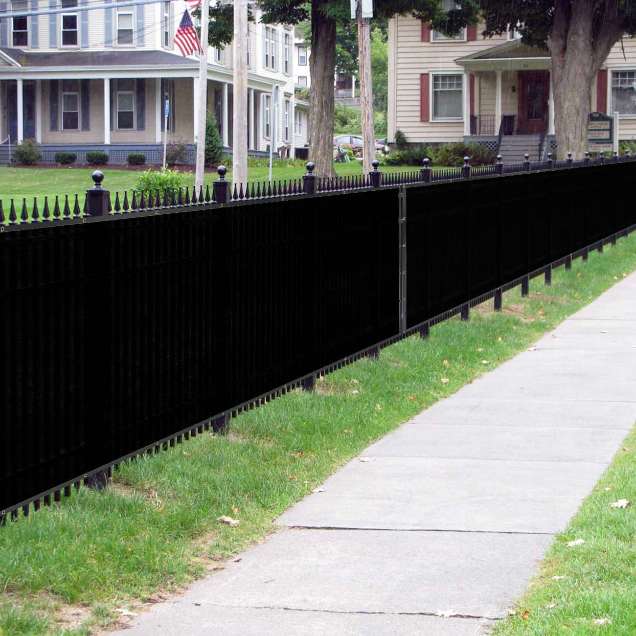 Bibana 6ft x 50ft Privacy Fence Screen Windscreen Shade Cloth for Garden and Balcony - Black