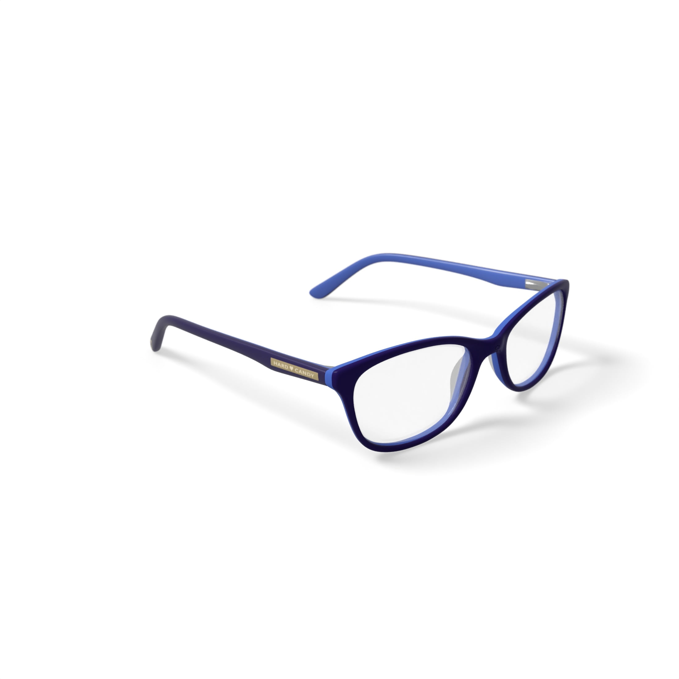 Hard Candy Women's HC40 Square Prescription Eyeglasses with Case, Navy Blue