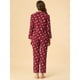 thumbnail image 5 of Conjuntos de pijama para mujer Ropa de dormir de manga larga Traje de noche suave para mujer Conjuntos de salón Pj rojo M, 5 of 6