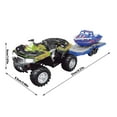 thumbnail image 3 of Alloy Remote Control RC Truck with LED Lights, Rechargeable Battery, Semi Truck with Trailer, Off-Road Vehicle, Phone APP Control, Includes 1 Remote and 1 Car (1:64 Scale, 2.4GHz), 3 of 4