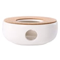 thumbnail image 1 of Estufa de té blanca cálida, horno de calentamiento de cerámica de porcelana, calentador de velas, calentador de tetera de cerámica blanca, 1 of 6