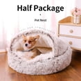 thumbnail image 2 of End-of-Season Selection Cozy Cocoon Pet Bed for Dogs&Cats - Hooded Cave-Style Covered Dog Bed Plush Fluffy Anti-Anxiety Donut Design for Small&Medium Pets, 2 of 9