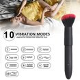 thumbnail image 2 of Masajeador corporal inalámbrico potente, estilo cepillo de maquillaje, 10 velocidades de vibración fuertes, masajeador de puntos de acupuntura facial, vibrador de maquillaje, 2 of 5