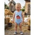 thumbnail image 4 of BemeyourBBs Newborn Baby Boy Summer Clothes Infant Baby Boy Farm Animal Outfit Tank Romper Overalls Animal Embroidered Sleeveless Bubble Bodysuit Playsuit Jumpsuit, 4 of 9