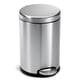 thumbnail image 1 of Bote de basura redondo con pedal, acero inoxidable cepillado, 4,5 L, 1 of 6