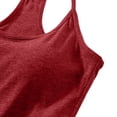 thumbnail image 5 of Ladies Sleeveless Camisoles Detachable Feature Adjustable Thin Straps Light Stretchy Shirts for Casual Shopping Resting Sports Lightweight Sleeveless Tanks (Wine,L), 5 of 8