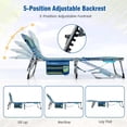 thumbnail image 5 of Harmijoy Outdoor Folding Chaise 5-Position Lounge Chair w/ Face Hole &Adjustable Footrest, 5 of 8