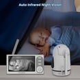 thumbnail image 4 of Firskids Vigilabebés con cámara y audio, batería de 30 horas, monitor para bebés con pantalla dividida IPS de 4,3", cámara con zoom panorámico, no requiere WiFi, conversación bidireccional, visión noc, 4 of 5