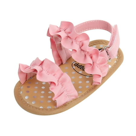 

Sandals For Girls Summer Outdoor First Walk Summer Shoes Pink Size 18