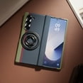 thumbnail image 6 of Decase Compatible with Samsung Galaxy Z Fold 7 Case with Metal Ring Kickstand Cover,Fashion Carbon Fibre Back Cover Fits for Samsung Galaxy Z Fold 7,Shockproof Anti-Scratch Protective Cover,Black, 6 of 7