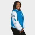 thumbnail image 5 of Women's WEAR by Erin Andrews Blue Detroit Lions Varsity Full-Snap Puffer Jacket, 5 of 6