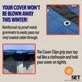 thumbnail image 3 of SET SunSolar Energy Technologies-  Super Duty series Above Ground Solid Pool Cover for 28 Foot Round Swimming Pool - Winter Pool Cover with Sturdy Cable and Winch 15-Yr warranty. Cover Clips Included., 3 of 7