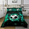 thumbnail image 1 of Erosebridal Soccer Coverlet Set King,Gaming Sport Bedding Set,Geometric Decor, 1 of 5