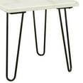 thumbnail image 4 of Marble Top End Table with Hairpin Style Metal Legs, White and Black, 4 of 5