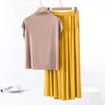thumbnail image 6 of ylioge Pajama Sets for Women 2 Piece Modal-Loungewear Outfits with Pockets Womens Casual Solid Color Cap Sleeve Tops Wide Leg Pants Homewear Pajamas, 6 of 6