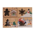 thumbnail image 1 of Christmas Cookie Boxes Pastry Boxes Window Decorating Treat Boxes Christmas Gift 4 Pieces, 1 of 9