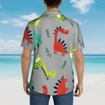 thumbnail image 6 of Fotbe Cute Dinosaur Hawaiian Shirt For Men Unisex Summer Beach Casual Short Sleeve Cotton Linen Button Down Shirts-X-Large, 6 of 9