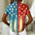thumbnail image 4 of Iaqnaocc 4th Of July Outfits for Women Usa Patriotic American Flag Stars Tops America 250 Shirt Festival Button-Down Collared Shirt Casual Short Sleeve Outfits Light Blue M, 4 of 4