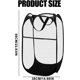 thumbnail image 2 of Cesto de malla plegable para ropa sucia, redondo, plegable, color negro, compatible con asas, para niños, ideal para el hogar., 2 of 5