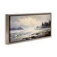 thumbnail image 4 of Stupell Industries Coastal Shore Inlet Coastal Painting Brown Floater Framed Art Print Wall Art, 31 x 14, 4 of 10