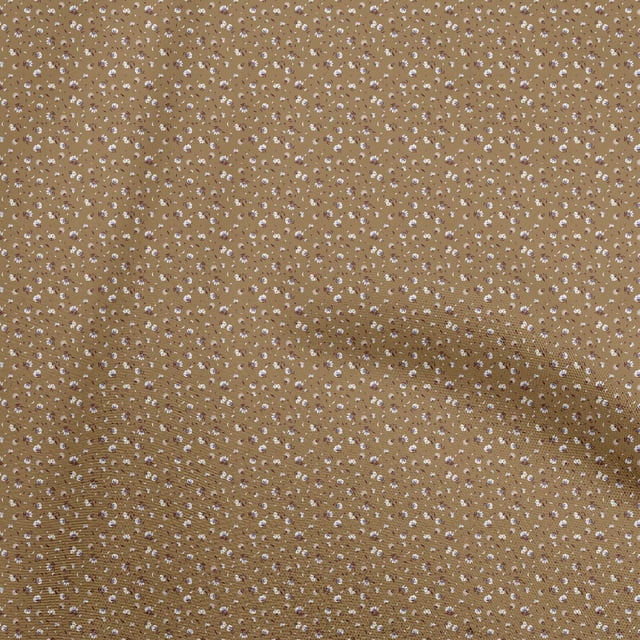 oneOone Velvet Brown Fabric Floral Sewing Craft Projects Fabric Prints By Yard 58 Inch Wide