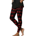 thumbnail image 3 of Visit the JURANMO Store Women's Holiday Leggings Cute Heart Graphic High Waist Yoga Workout Pant Fashion Streetwear Tight Pants Valentines Gifts Black XL, 3 of 10