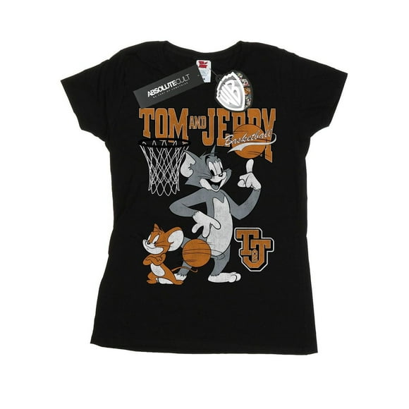 Tom And Jerry T-Shirt en Coton de Basketball pour Femmes