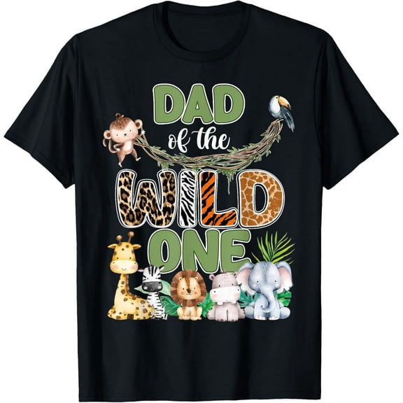 Dad Of The Wild One 1st Birthday Safari Family Matching T-Shirt