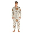 thumbnail image 3 of FORMRS Onesies Pajama for Adults Unisex Hoodie Winter Jumpsuit One Piece Sleepwear, Sizes S-2XL, Fall Pumpkin Pattern, 3 of 7