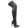 thumbnail image 4 of LL Gisele-7 Thigh High Stretchy Suede Material Pointy Toe Stiletto Heel Boots Gray, 4 of 4