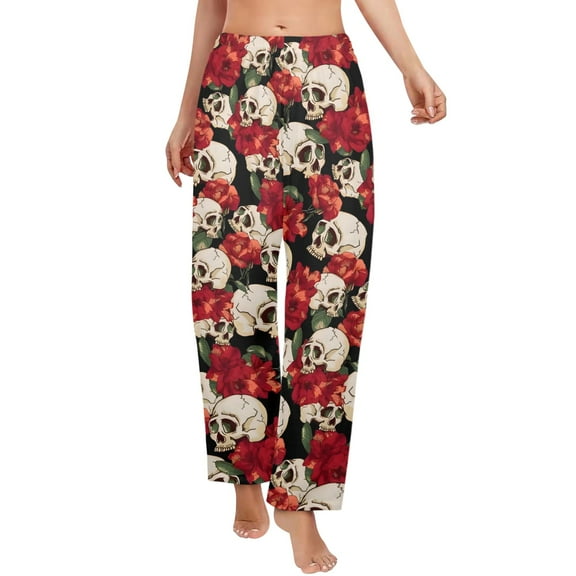 Ladies Sleeping Pajama Pants - Skully - Women's Pajamas - XS