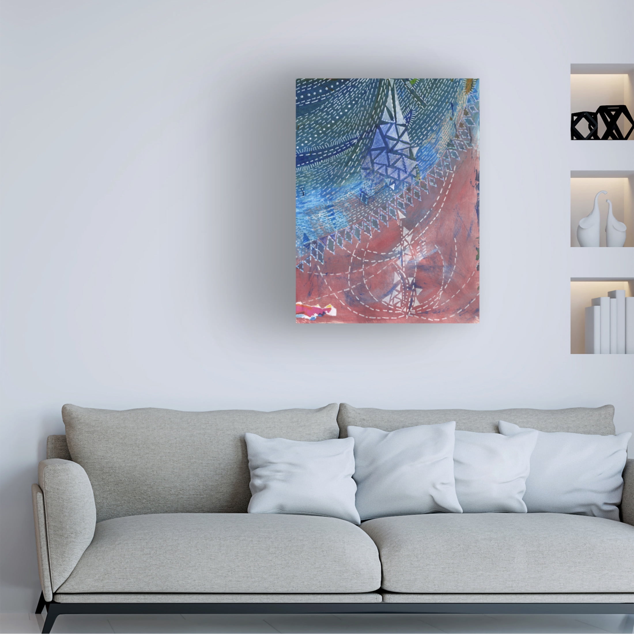 Canvas Wall Art - Medha Karandikar 'Spiritual Journal 7' Wall Art for Living Room, Bedroom, or Office Décor by Trademark Fine Art - 35 x 47 Inches