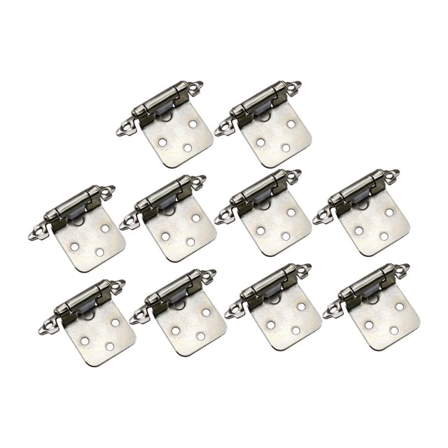 10pcs Bisagras de cierre de autos, conector de bisagras de del gabinete, hardware de muebles fácil de instalar, montaje de descarga, semi Níquel