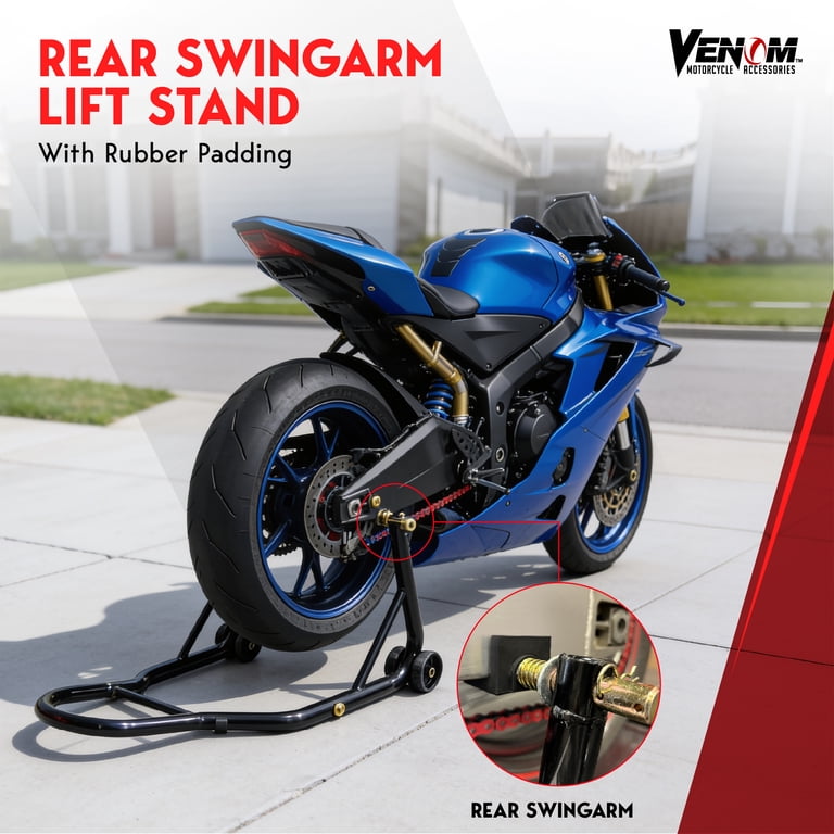 Venom Venom Motorcycle Rear Wheel Paddle Lift Stand, Swingarm