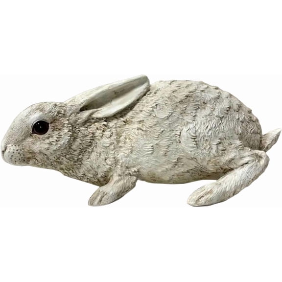 Resin Bunny Statue, Rabbit Figurine for Garden or Desktop, Indoor Outdoor Animal Sculpture, Home Decor Ornament