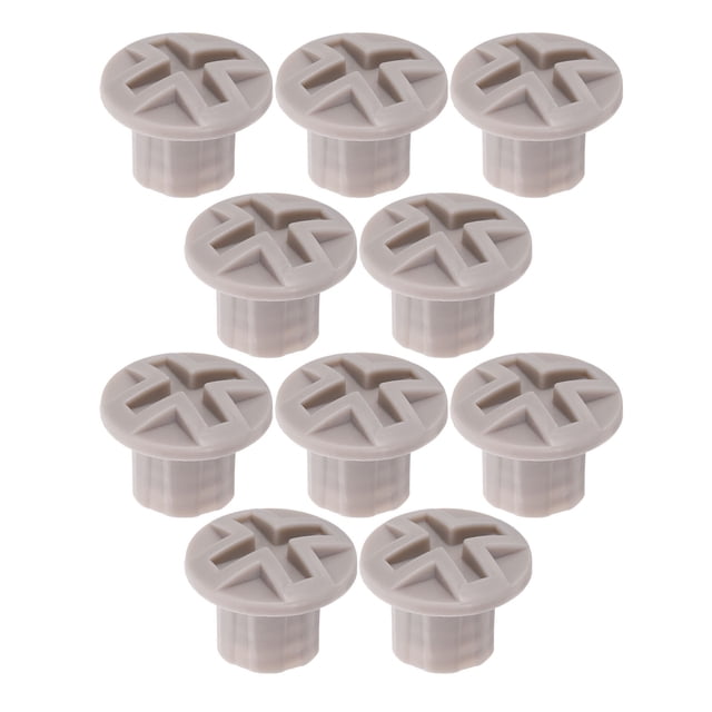 GOOHOCHY 10Pcs Easy Removal Caps Grey Plastic For Screw Coverage Anti-loosening Home Use